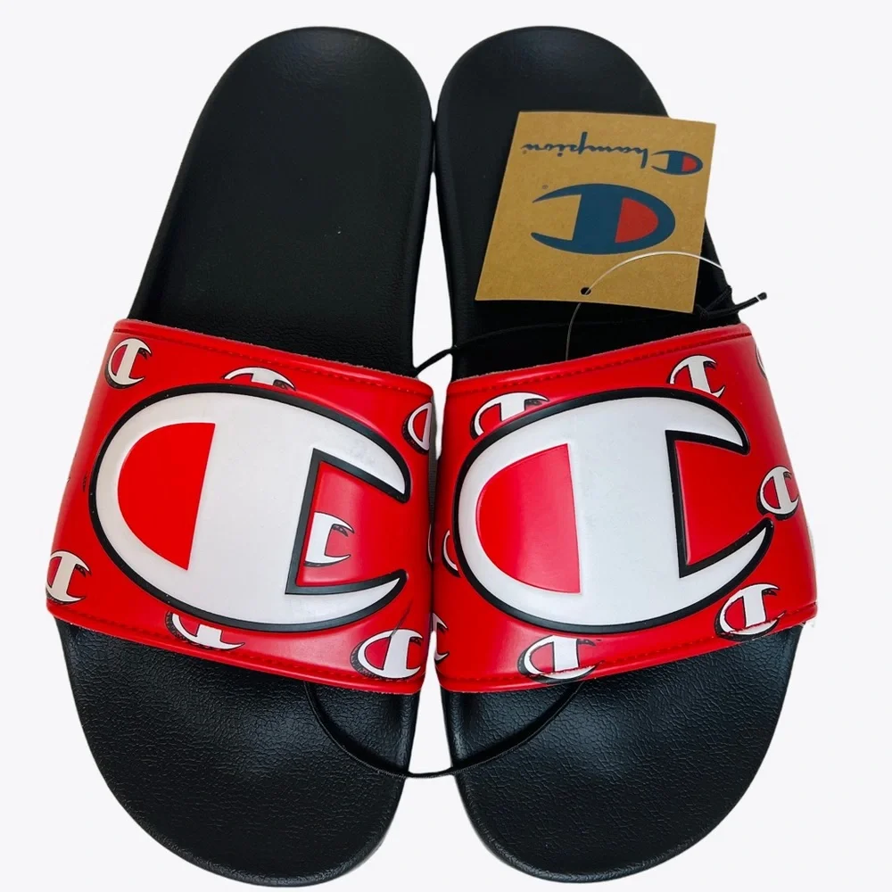 Champion IPO Repeat C Logo Red/White/ Black Mens Sandals